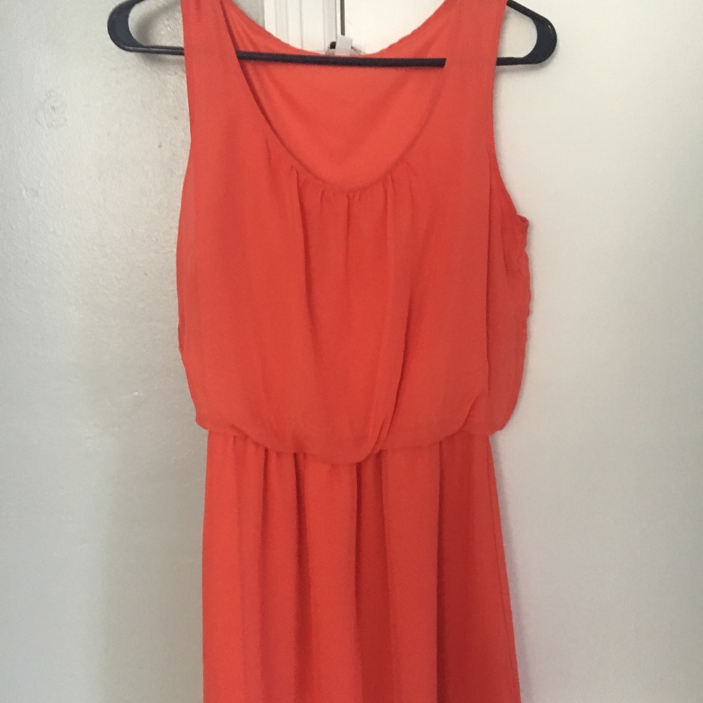 Mini coral dress